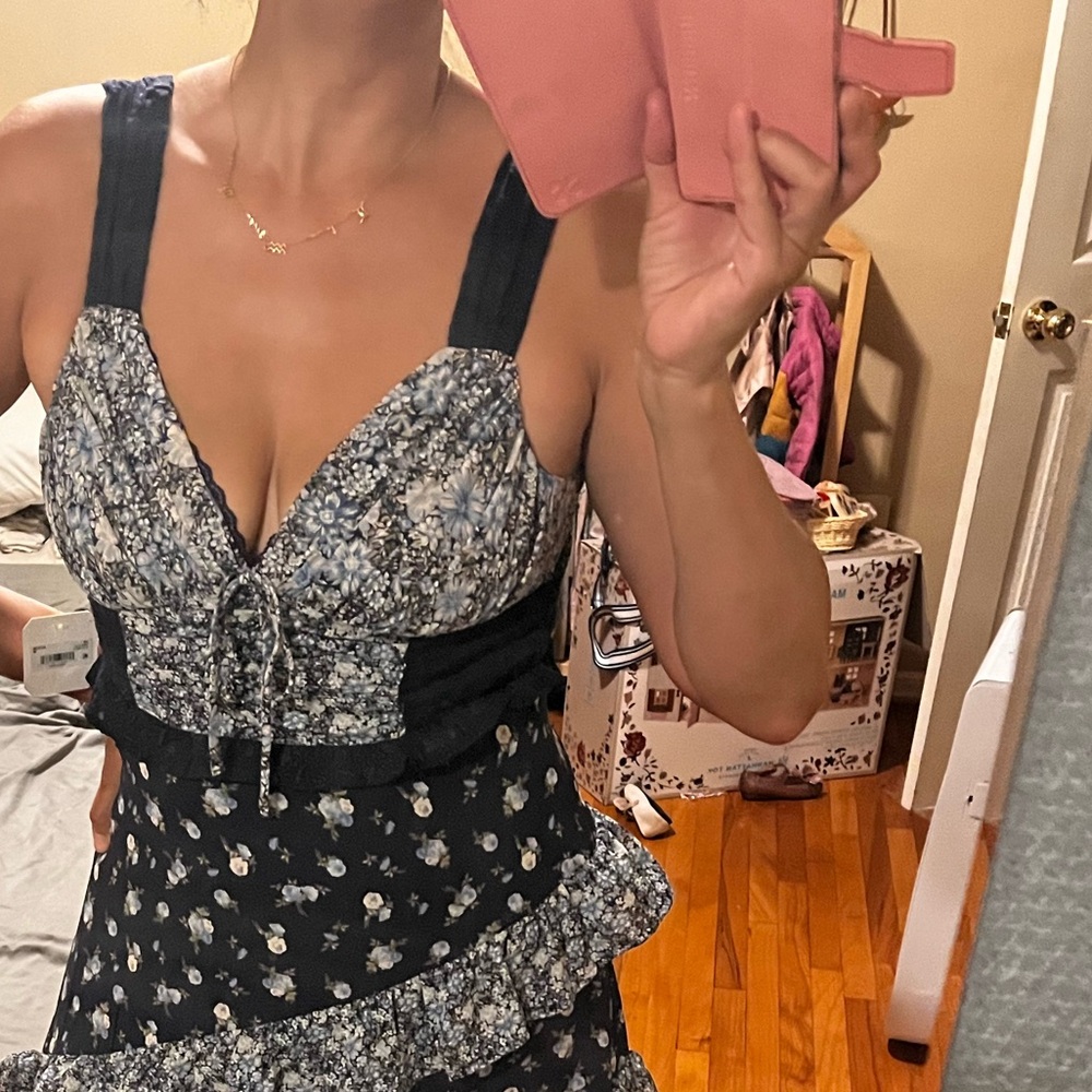 Floral Blue and White Dress - Picture 14 of 14
